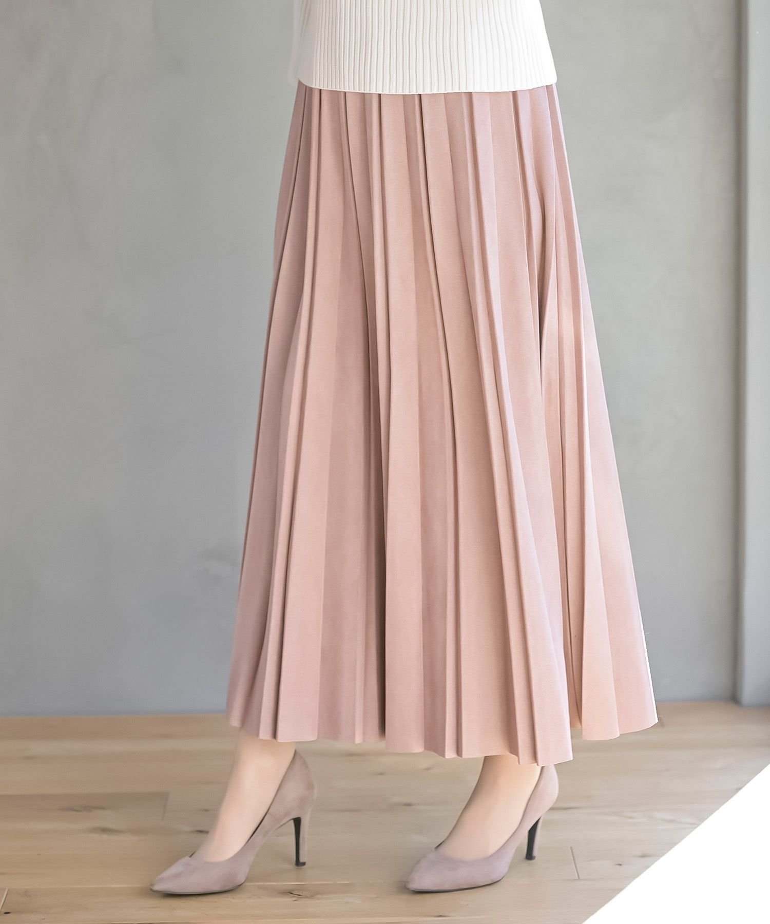 【アールピーエス/rps】のランダムプリーツスウェードスカート インテリア・キッズ・メンズ・レディースファッション・服の通販 founy(ファニー) ファッション Fashion レディースファッション Fashion for Women スカート Skirts シンプル Simple, Minimal プリーツ Pleats, Pleated 再入荷 Restock / Back in Stock ピンクベージュ|ID: prp329100004700773 ipo3291000000034413736