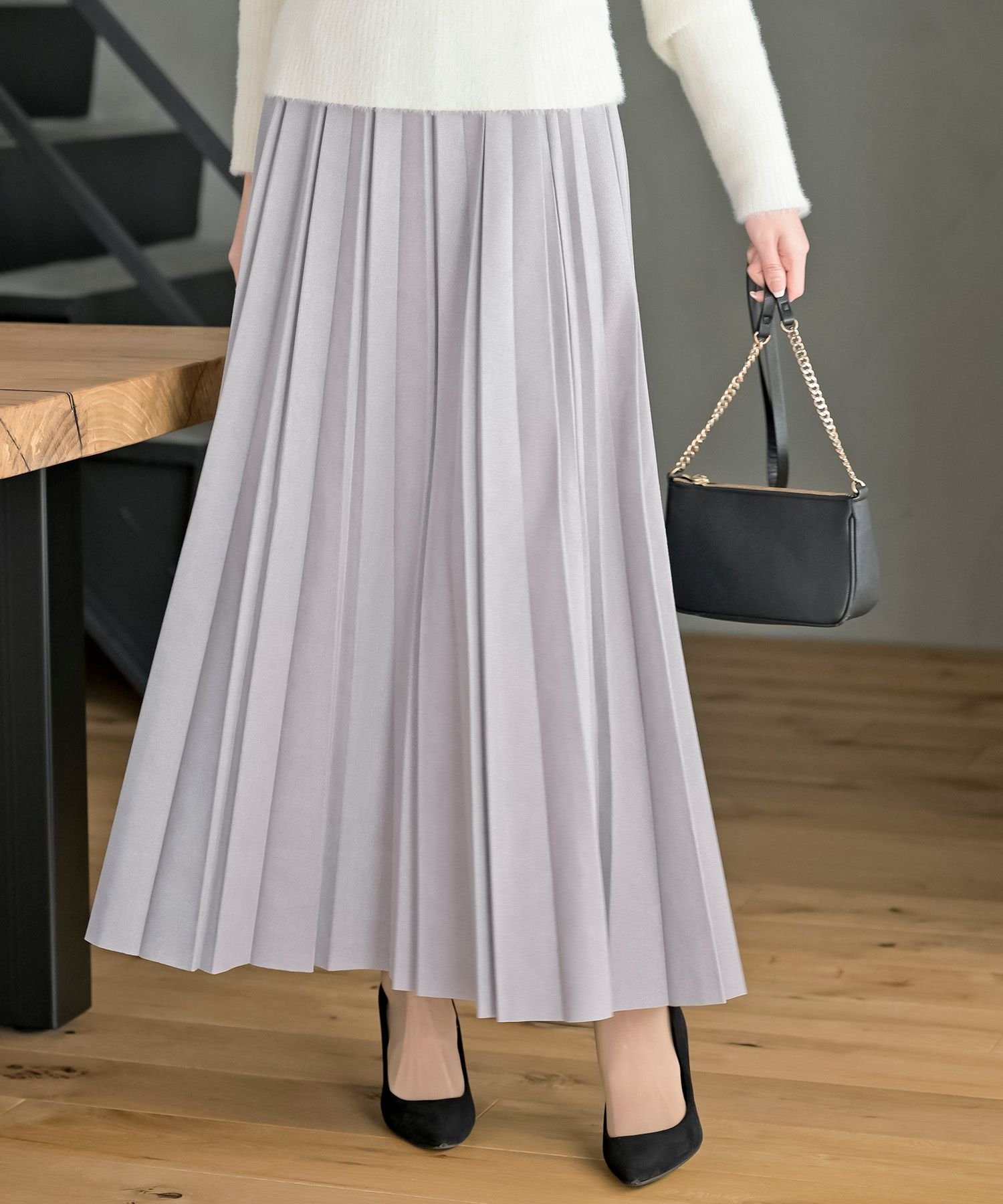【アールピーエス/rps】のランダムプリーツスウェードスカート インテリア・キッズ・メンズ・レディースファッション・服の通販 founy(ファニー) 　ファッション　Fashion　レディースファッション　Fashion for Women　スカート　Skirts　シンプル　Simple, Minimal　プリーツ　Pleats, Pleated　再入荷　Restock / Back in Stock　グレー|ID: prp329100004700773 ipo3291000000034927147