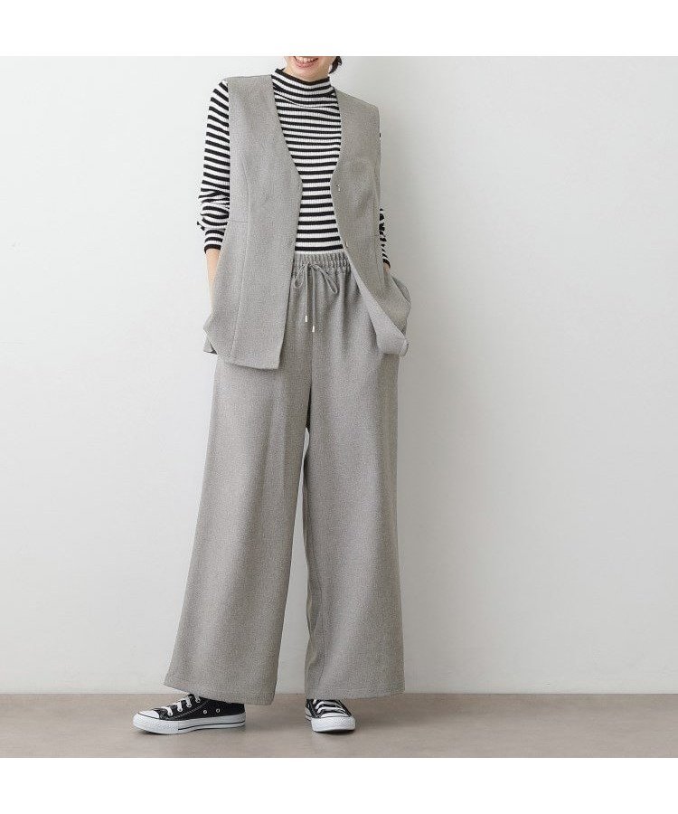 【デッサン/Dessin】のツイストクロスセットアップ インテリア・キッズ・メンズ・レディースファッション・服の通販 founy(ファニー) 　ファッション　Fashion　レディースファッション　Fashion for Women　セットアップ　Matching Sets　おすすめ　Recommended / Our Picks　インナー　Innerwear　ストレート　Straight, Straight Cut　スマート　Smart, Elegant　セットアップ　Set-Up, Coordinated Outfit　タートルネック　Turtleneck, High Neck　デニム　Denim, Jeans Material　ベスト　Vest, Waistcoat　ポケット　Pocket, Pocket Detail　リラックス　Relax, Relaxed Fit　ワイド　Wide, Wide Fit　ブラック|ID: prp329100004700957 ipo3291000000033942589