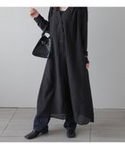 【ラジュール/Lajour】のリネンライクシアーシャツワンピース ブラック|ID: prp329100004700985 ipo3291000000033991243