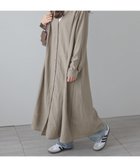 【ラジュール/Lajour】のリネンライクシアーシャツワンピース ベージュ|ID: prp329100004700985 ipo3291000000033991245