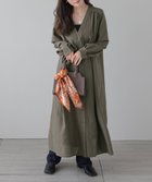 【ラジュール/Lajour】のリネンライクシアーシャツワンピース ダークブラウン|ID: prp329100004700985 ipo3291000000033991248