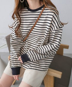 【アンドミー/andme】のコットン 天竺 ボリューム 長袖 ボーダー Tシャツ 人気、トレンドファッション・服の通販 founy(ファニー) ファッション Fashion レディースファッション Fashion for Women トップス・カットソー Cut & Sew Tops シャツ・ブラウス・オフィスカジュアル Elegant Blouses & Button-Ups ロングTシャツ・Tシャツ Longline T-Shirts & Tees 人気 Popular, Best Seller 長袖 Long Sleeve, Full Sleeve ベーシック Basic, Essential ボーダー Border, Stripe おすすめ Recommended / Our Picks |ID:prp329100004701000