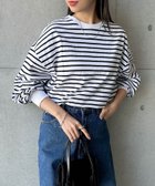 【アンドミー/andme】のコットン 天竺 ボリューム 長袖 ボーダー Tシャツ 人気、トレンドファッション・服の通販 founy(ファニー) ファッション Fashion レディースファッション Fashion for Women トップス・カットソー Cut & Sew Tops シャツ・ブラウス・オフィスカジュアル Elegant Blouses & Button-Ups ロングTシャツ・Tシャツ Longline T-Shirts & Tees 人気 Popular, Best Seller 長袖 Long Sleeve, Full Sleeve ベーシック Basic, Essential ボーダー Border, Stripe おすすめ Recommended / Our Picks thumbnail ホワイト×ブラック|ID: prp329100004701000 ipo3291000000034238796