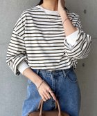 【アンドミー/andme】のコットン 天竺 ボリューム 長袖 ボーダー Tシャツ 人気、トレンドファッション・服の通販 founy(ファニー) ファッション Fashion レディースファッション Fashion for Women トップス・カットソー Cut & Sew Tops シャツ・ブラウス・オフィスカジュアル Elegant Blouses & Button-Ups ロングTシャツ・Tシャツ Longline T-Shirts & Tees 人気 Popular, Best Seller 長袖 Long Sleeve, Full Sleeve ベーシック Basic, Essential ボーダー Border, Stripe おすすめ Recommended / Our Picks thumbnail ホワイト×カーキブラウン|ID: prp329100004701000 ipo3291000000034238801