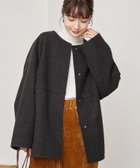 【コーエン/COEN】のライトメルトン ノーカラーミドルコート DK.GRAY|ID: prp329100004701031 ipo3291000000034475809