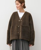 【マイカ ディール/MICA & DEAL】のリバーシブルVネックボアコート 人気、トレンドファッション・服の通販 founy(ファニー) ファッション Fashion レディースファッション Fashion for Women アウター Coat / Outerwear Collection コート・ロングコート・ピーコート Long Coats, Peacoats & More インナー Innerwear ショート Short, Short Length スウェット / スエット Sweatshirt, Sweatwear スリーブ Sleeve, Long Sleeve / Short Sleeve ドット Polka Dot, Dot Pattern パーカー Hoodie, Parka ポケット Pocket, Pocket Detail マニッシュ Mannish, Boyish ムートン Shearling, Mouton リバーシブル Reversible, Two-Sided thumbnail BROWN|ID: prp329100004701109 ipo3291000000034118670