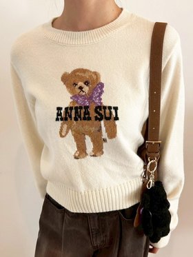 【リリーブラウン/Lily Brown】の【LILY BROWN ×ANNA SUI】バタフライLily Bearニット 人気、トレンドファッション・服の通販 founy(ファニー) ファッション Fashion レディースファッション Fashion for Women トップス・カットソー Cut & Sew Tops ニット Knit Tops & Sweaters ウォーム Warm Fabric コレクション Collection, Seasonal Line スペシャル Special, Limited Edition スマート Smart, Elegant 人気 Popular, Best Seller バタフライ Butterfly, Butterfly Motif フロント Front, Front Design モチーフ Motif, Design Theme |ID:prp329100004701122