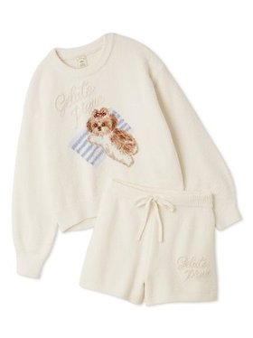 【ジェラート ピケ/gelato pique】の【ONLINE限定】シーズージャガードプルオーバー ベビモコショートパンツセット 人気、トレンドファッション・服の通販 founy(ファニー) ファッション Fashion レディースファッション Fashion for Women パンツ Pants & Trousers ショートパンツ・ハーフパンツ High-Waisted & Relaxed Shorts おすすめ Recommended / Our Picks ギフト プレゼント Gift / Present ショート Short, Short Length ストライプ Stripe, Striped Pattern スマート Smart, Elegant リボン Ribbon, Bow 犬 Dog |ID:prp329100004701137