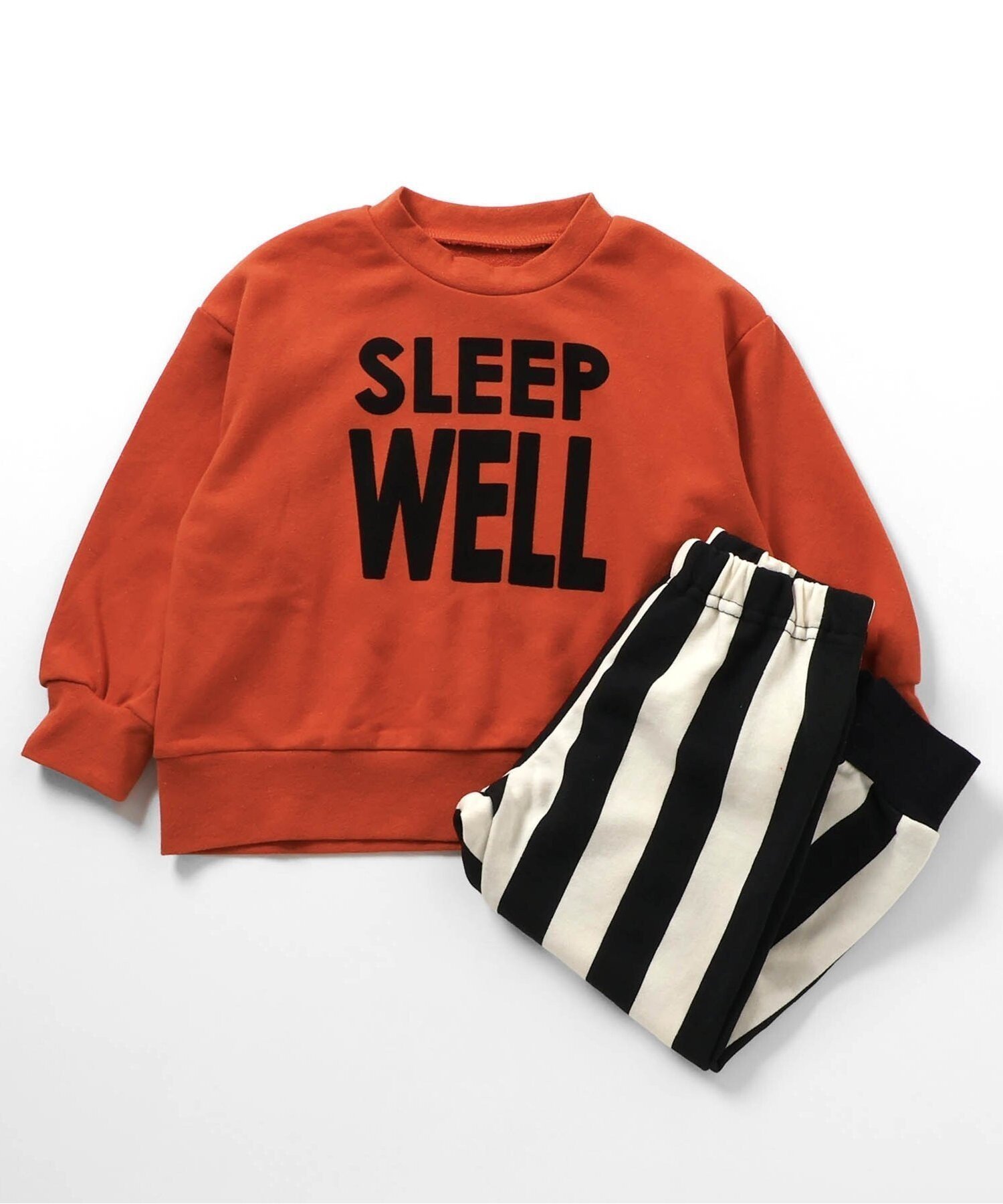 【エフオー オンラインストア/F.O.Online Store / KIDS】のWEB限定 バラエティー裏毛パジャマ インテリア・キッズ・メンズ・レディースファッション・服の通販 founy(ファニー) 　ファッション　Fashion　キッズファッション　Fashion for Kids　ストライプ　Stripe, Striped Pattern　パジャマ　Pajamas, Sleepwear　ボーダー　Border, Stripe　モチーフ　Motif, Design Theme　人気　Popular, Best Seller　定番　Standard, Basic Item　A/W・秋冬　Autumn/Winter　オレンジ|ID: prp329100004701213 ipo3291000000034112892