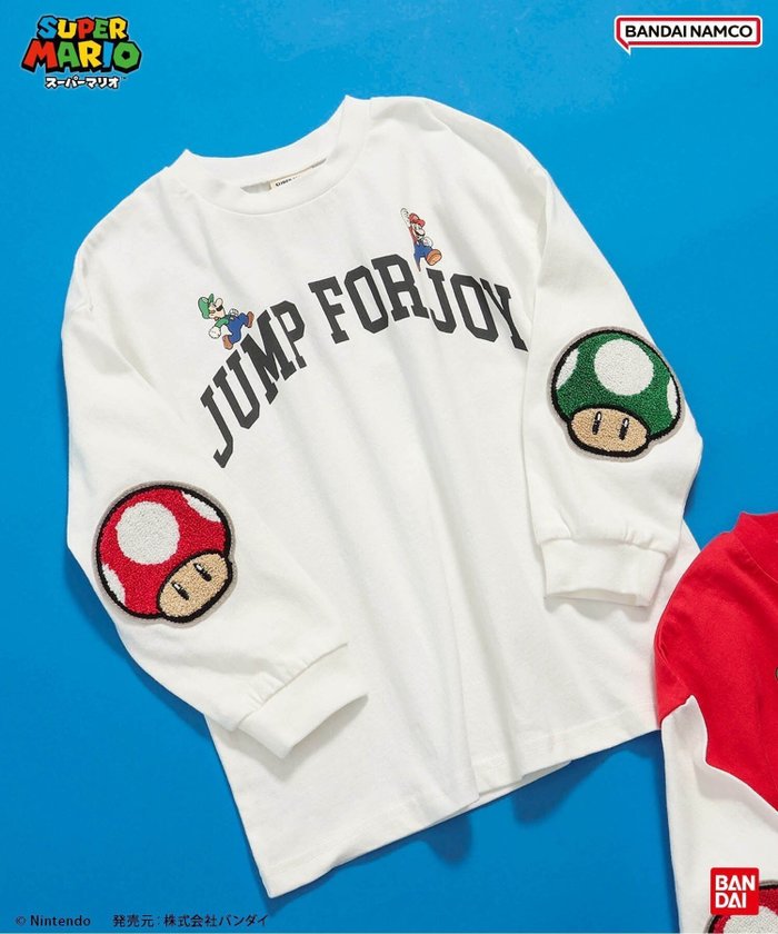 【エフオー オンラインストア/F.O.Online Store / KIDS】のスーパーマリオ エルボーパッチTシャツ インテリア・キッズ・メンズ・レディースファッション・服の通販 founy(ファニー) https://founy.com/ ファッション Fashion キッズファッション Fashion for Kids キャラクター Character, Licensed Characters パッチ Patch, Appliqué |ID: prp329100004701284 ipo3291000000034165113