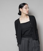 【ナノ ユニバース/nano universe】のCICA UVカット加工Vネックリブカーディガン ブラック|ID:prp329100004701496