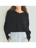 【コカ/COCA】のドルマンスリーブVネックニット Black|ID: prp329100004701973 ipo3291000000034105153