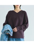 【コカ/COCA】のドルマンスリーブVネックニット Purple|ID: prp329100004701973 ipo3291000000034105161