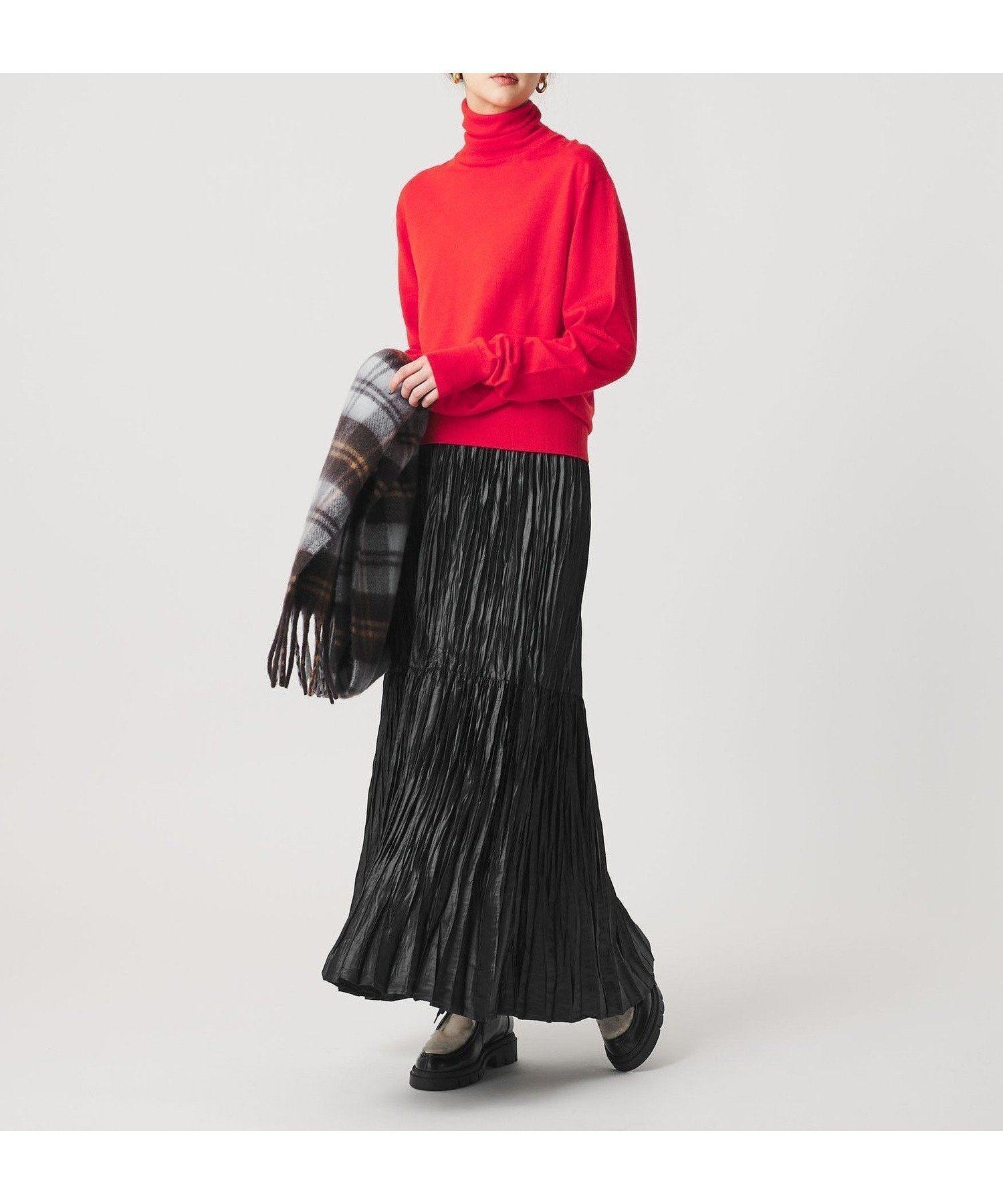 【ビューティ&ユース ユナイテッドアローズ/BEAUTY&YOUTH / UNITED ARROWS】のポリエステル チンツプリーツ スカート インテリア・キッズ・メンズ・レディースファッション・服の通販 founy(ファニー) 　ファッション　Fashion　レディースファッション　Fashion for Women　スカート　Skirts　プリーツスカート / 上品フェミニンスタイル　Pleated Skirts　今季　This Season, Current Season　スウェット / スエット　Sweatshirt, Sweatwear　タフタ　Taffeta, Structured Fabric　プリーツ　Pleats, Pleated　ランダム　Random, Irregular　A/W・秋冬　Autumn/Winter　おすすめ　Recommended / Our Picks　BLACK|ID: prp329100004702086 ipo3291000000034642610