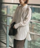 【イエナ/IENA】のリヨセルストライプバンドカラーシャツ ナチュラル|ID:prp329100004702098