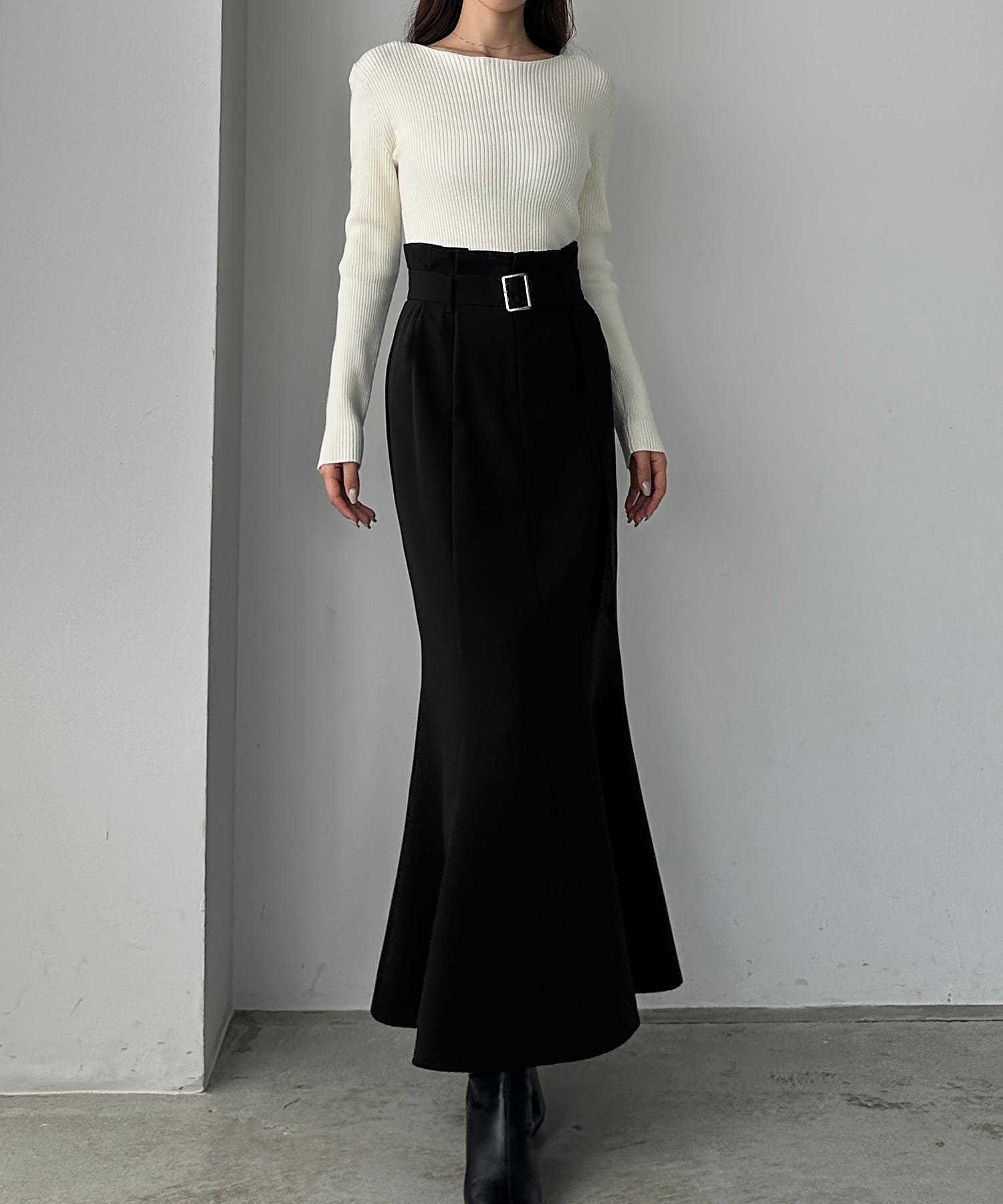 【ジュノア/JUNOAH】のLouere ハイウエストスカート インテリア・キッズ・メンズ・レディースファッション・服の通販 founy(ファニー) 　ファッション　Fashion　レディースファッション　Fashion for Women　スカート　Skirts　ブラック|ID: prp329100004702107 ipo3291000000033999602