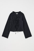 【マウジー/moussy】のFRONT TIE EYELET シャツ 人気、トレンドファッション・服の通販 founy(ファニー) ファッション Fashion レディースファッション Fashion for Women トップス・カットソー Cut & Sew Tops シャツ・ブラウス・オフィスカジュアル Elegant Blouses & Button-Ups おすすめ Recommended / Our Picks アイレット Eyelet Lace シンプル Simple, Minimal スウェット / スエット Sweatshirt, Sweatwear デニム Denim, Jeans Material ボトム Bottoms, Lower Wear ラッフル Ruffle, Frill 人気 Popular, Best Seller 再入荷 Restock / Back in Stock 春 Spring thumbnail BLK|ID: prp329100004702155 ipo3291000000034013072