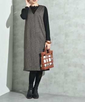 【インタープラネット/INTERPLANET】のウール見えジャンスカ+テレコリブハイネックプルオーバーSET 人気、トレンドファッション・服の通販 founy(ファニー) ファッション Fashion レディースファッション Fashion for Women トップス・カットソー Cut & Sew Tops カジュアルプルオーバー・ニットトップス Pullovers & Knit Tops / Casual Pullovers |ID:prp329100004702160