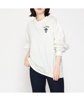 【イング/INGNI】のINGNI/Backレザー貼付クロスロゴ裏毛チュニック 人気、トレンドファッション・服の通販 founy(ファニー) ファッション Fashion レディースファッション Fashion for Women トップス・カットソー Cut & Sew Tops チュニック Tunic, Long Top |ID:prp329100004702162