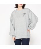 【イング/INGNI】のINGNI/Backレザー貼付クロスロゴ裏毛チュニック 人気、トレンドファッション・服の通販 founy(ファニー) ファッション Fashion レディースファッション Fashion for Women トップス・カットソー Cut & Sew Tops チュニック Tunic, Long Top thumbnail グレー/クロ|ID: prp329100004702162 ipo3291000000033952848