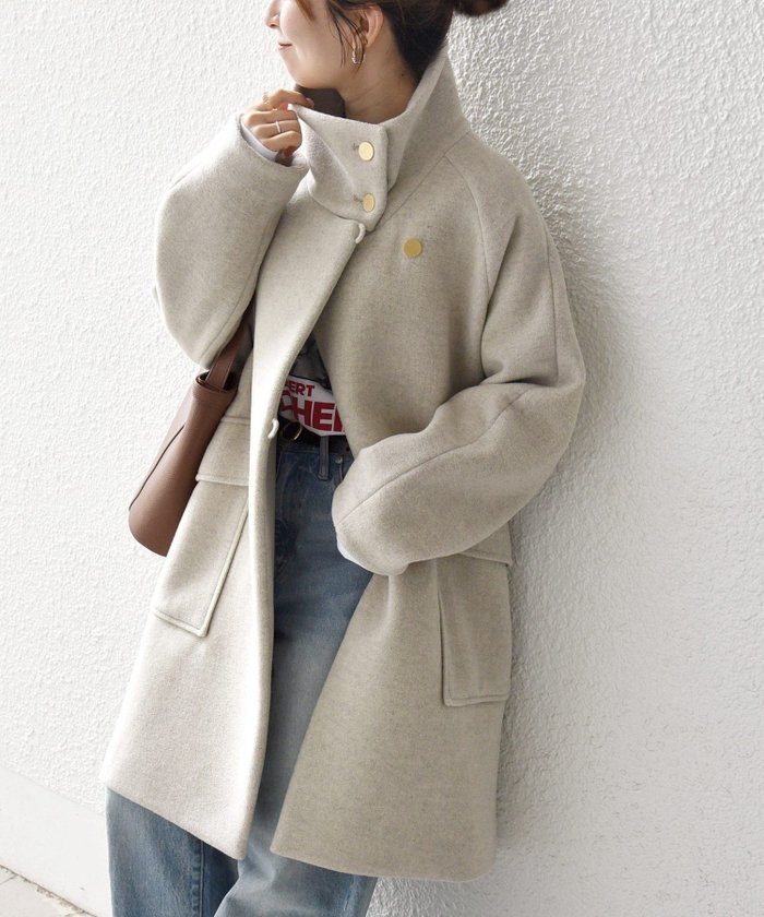【シップス フォー ウィメン/SHIPS】のSHIPS any カシミヤ ミックス スタンドカラー ミドル コート インテリア・キッズ・メンズ・レディースファッション・服の通販 founy(ファニー) https://founy.com/ ファッション Fashion レディースファッション Fashion for Women アウター Coat / Outerwear Collection コート・ロングコート・ピーコート Long Coats, Peacoats & More シンプル Simple, Minimal スタンド Stand Collar, Upright Stand フラット Flat, Flat Shoes ポケット Pocket, Pocket Detail 防寒 Cold Protection, Winter-Ready マフラー Scarf, Muffler ミックス Mix, Mixed Style ミドル Middle Length, Mid Height ワイド Wide, Wide Fit 2025年 2025 2025-2026秋冬・A/W Autumn/Winter 2025–26 AW25–26 |ID: prp329100004702284 ipo3291000000034688330