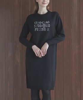 【スタジオピッコーネ/STUDIO PICONE】の【スタジオピッコーネ公式】ウール混ロゴニットワンピース 人気、トレンドファッション・服の通販 founy(ファニー) ファッション Fashion レディースファッション Fashion for Women ワンピース Dresses ニットワンピース Knit Dresses シンプル Simple, Minimal パール Pearl, Pearl Accent ポケット Pocket, Pocket Detail |ID:prp329100004702405