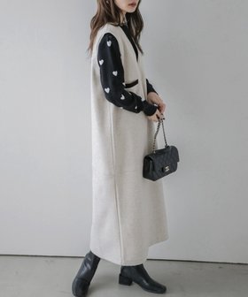 【ラジュール/Lajour】のVネックジャンパースカート 人気、トレンドファッション・服の通販 founy(ファニー) ファッション Fashion レディースファッション Fashion for Women スカート Skirts スリット Slit, Slit Detail エレガント 上品 Elegant 楽ちん Easy Fit, Comfortable |ID:prp329100004702482