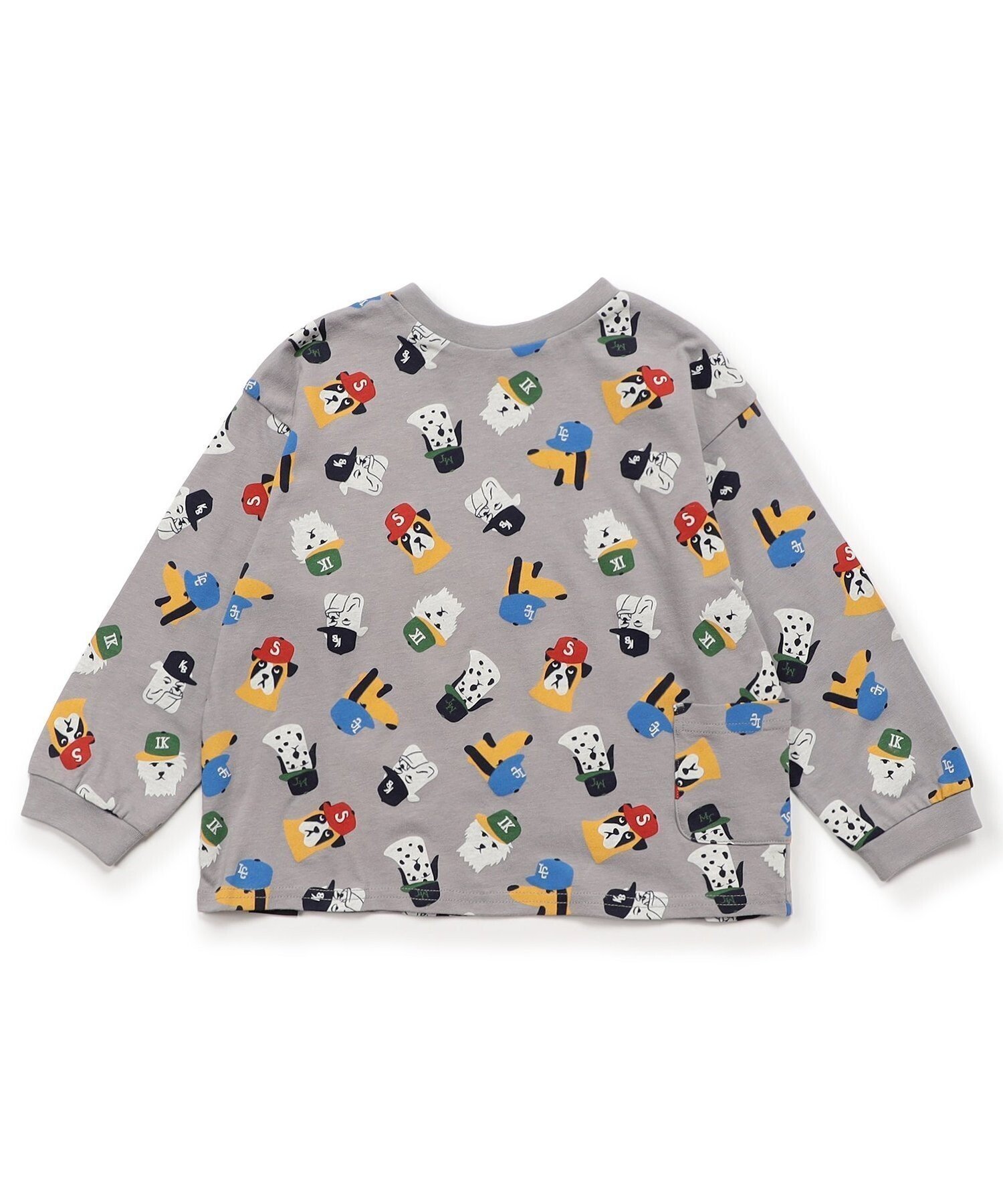 【エフオー オンラインストア/F.O.Online Store / KIDS】の【前後着用OK】どっちも正解 DAISUKI 総柄ロンT インテリア・キッズ・メンズ・レディースファッション・服の通販 founy(ファニー) 　ファッション　Fashion　キッズファッション　Fashion for Kids　2025年　2025　2025-2026秋冬・A/W　Autumn/Winter 2025–26 AW25–26　トレーナー　Sweatshirt, Trainer　人気　Popular, Best Seller　今季　This Season, Current Season　定番　Standard, Basic Item　長袖　Long Sleeve, Full Sleeve　グレー|ID: prp329100004702626 ipo3291000000034123425