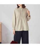【アー ヴェー ヴェー/a.v.v】のピンタックフレアブラウス 人気、トレンドファッション・服の通販 founy(ファニー) ファッション Fashion レディースファッション Fashion for Women トップス・カットソー Cut & Sew Tops シャツ・ブラウス・オフィスカジュアル Elegant Blouses & Button-Ups 秋 Autumn 切替 Switching, Contrast Panel シンプル Simple, Minimal デニム Denim, Jeans Material 再入荷 Restock / Back in Stock おすすめ Recommended / Our Picks ビジネス 仕事 通勤 Business / Work / Commuting thumbnail ベージュ|ID: prp329100004702636 ipo3291000000033957784