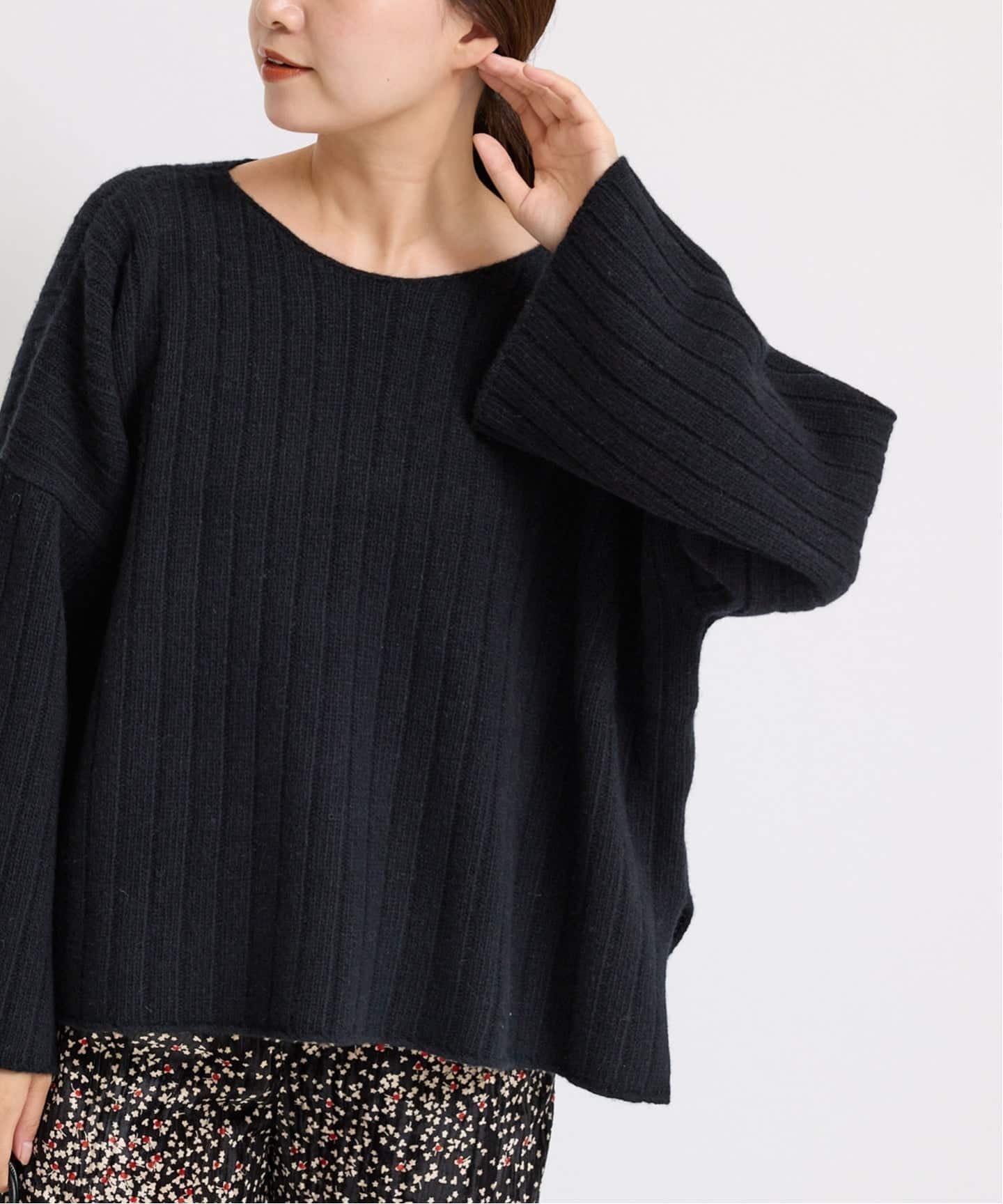 【イエナ/IENA】のワイドリブボートプルオーバー インテリア・キッズ・メンズ・レディースファッション・服の通販 founy(ファニー) 　ファッション　Fashion　レディースファッション　Fashion for Women　トップス・カットソー　Cut & Sew Tops　カジュアルプルオーバー・ニットトップス　Pullovers & Knit Tops / Casual Pullovers　2025年　2025　2025-2026秋冬・A/W　Autumn/Winter 2025–26 AW25–26　おすすめ　Recommended / Our Picks　シンプル　Simple, Minimal　タイツ　Tights, Legwear　ボックス　Boxy, Box Shape　ミドル　Middle Length, Mid Height　ロング　Long, Long-Length　ワイドリブ　Wide Rib, Wide Ribbed Knit　秋　Autumn　ブラック|ID: prp329100004702659 ipo3291000000033958030