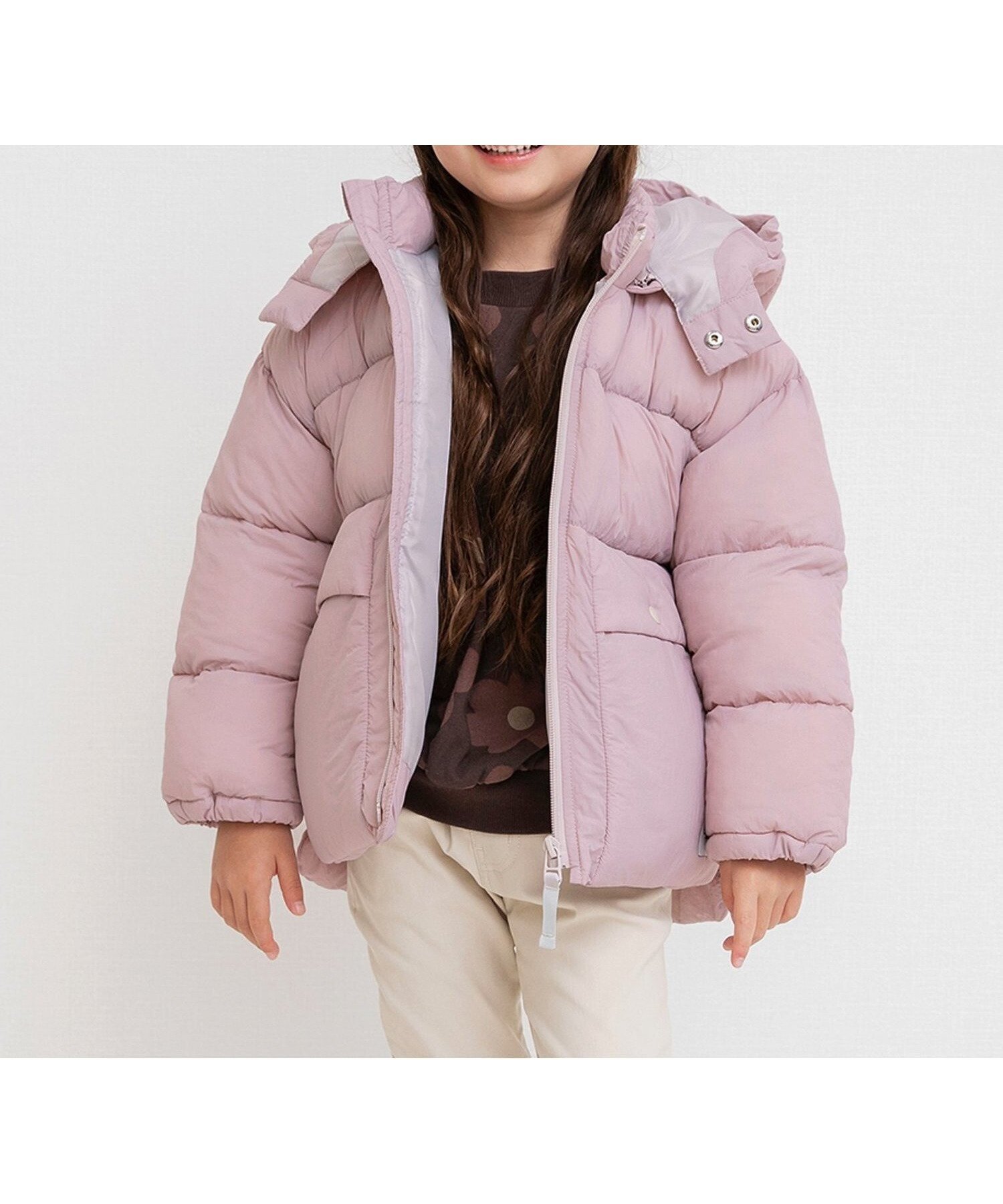 【エフオー オンラインストア/F.O.Online Store / KIDS】のふわ軽インサレーションジャケット インテリア・キッズ・メンズ・レディースファッション・服の通販 founy(ファニー) ファッション Fashion キッズファッション Fashion for Kids アウター Coat Outerwear /Kids ジャケット Jacket, Outerwear フロント Front, Front Design 冬 Winter / This Winter 定番 Standard, Basic Item 防寒 Cold Protection, Winter-Ready ピンク|ID: prp329100004702690 ipo3291000000034119524