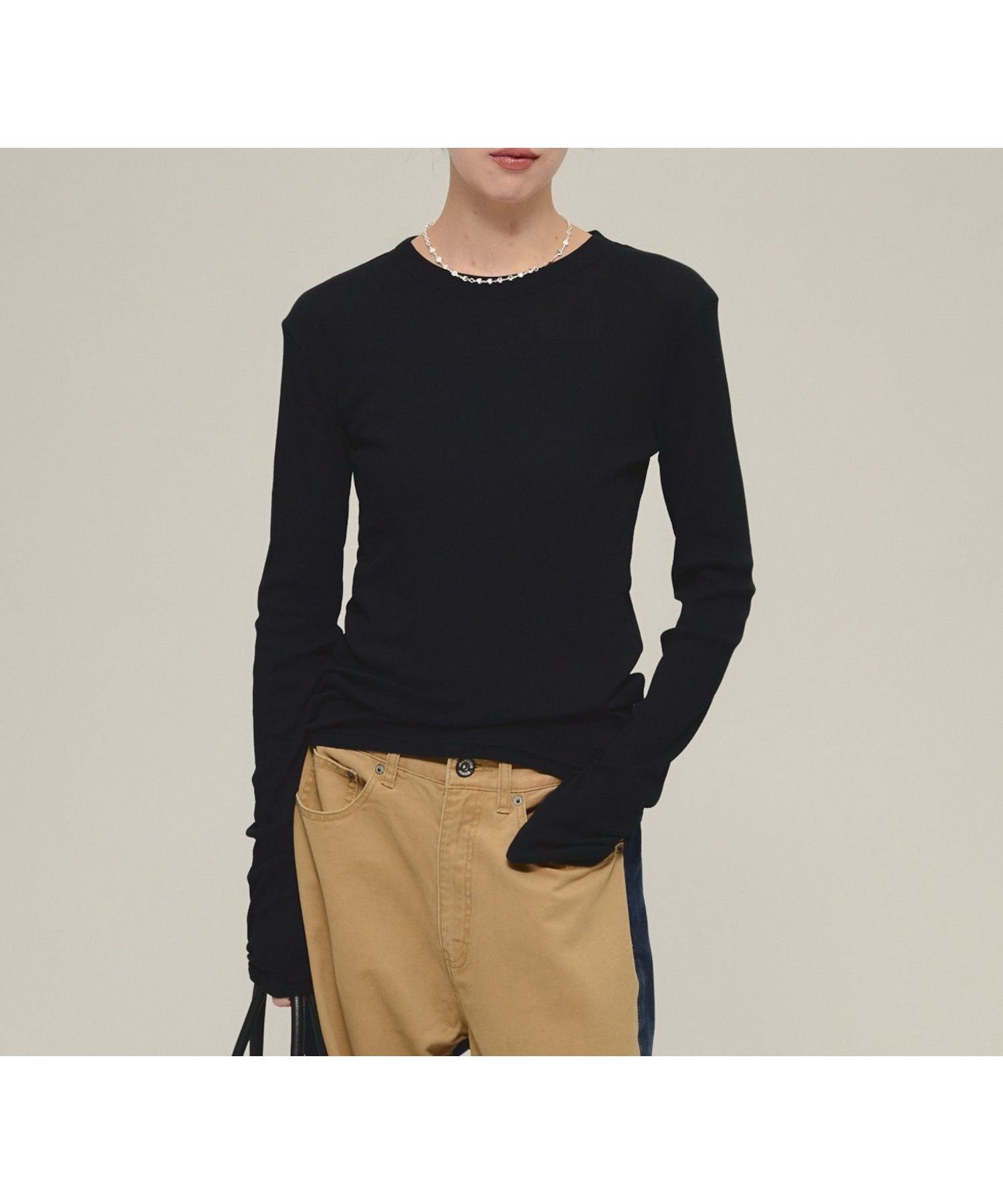 【ジーナシス/JEANASiS】のSheer Fit Rib Pullover LS インテリア・キッズ・メンズ・レディースファッション・服の通販 founy(ファニー) 　ファッション　Fashion　レディースファッション　Fashion for Women　トップス・カットソー　Cut & Sew Tops　カジュアルプルオーバー・ニットトップス　Pullovers & Knit Tops / Casual Pullovers　おすすめ　Recommended / Our Picks　インナー　Innerwear　シアー　Sheer, See-Through　シンプル　Simple, Minimal　ドレープ　Drape, Draping Fabric　ビスチェ　Bustier, Corset Top　ブラウジング　Blouson Silhouette, Cinched Waist　ベスト　Vest, Waistcoat　今季　This Season, Current Season　定番　Standard, Basic Item　長袖　Long Sleeve, Full Sleeve　ブラック|ID: prp329100004702726 ipo3291000000034013756