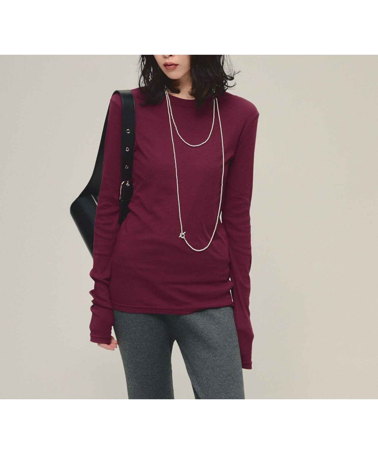 【ジーナシス/JEANASiS】のSheer Fit Rib Pullover LS インテリア・キッズ・メンズ・レディースファッション・服の通販 founy(ファニー) 　ファッション　Fashion　レディースファッション　Fashion for Women　トップス・カットソー　Cut & Sew Tops　カジュアルプルオーバー・ニットトップス　Pullovers & Knit Tops / Casual Pullovers　おすすめ　Recommended / Our Picks　インナー　Innerwear　シアー　Sheer, See-Through　シンプル　Simple, Minimal　ドレープ　Drape, Draping Fabric　ビスチェ　Bustier, Corset Top　ブラウジング　Blouson Silhouette, Cinched Waist　ベスト　Vest, Waistcoat　今季　This Season, Current Season　定番　Standard, Basic Item　長袖　Long Sleeve, Full Sleeve　ボルドー|ID: prp329100004702726 ipo3291000000034013758