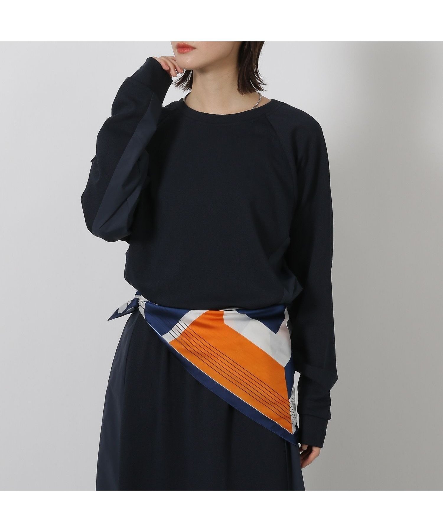 【ラコレ/LAKOLE】の布帛切替カットプルオーバー インテリア・キッズ・メンズ・レディースファッション・服の通販 founy(ファニー) 　ファッション　Fashion　レディースファッション　Fashion for Women　トップス・カットソー　Cut & Sew Tops　カジュアルプルオーバー・ニットトップス　Pullovers & Knit Tops / Casual Pullovers　おすすめ　Recommended / Our Picks　カットソー　Cut and Sewn Top　スリーブ　Sleeve, Long Sleeve / Short Sleeve　セットアップ　Set-Up, Coordinated Outfit　デニム　Denim, Jeans Material　切替　Switching, Contrast Panel　ネイビー|ID: prp329100004702828 ipo3291000000034651782