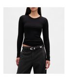 【ギャップ/GAP】のモダンリブ クロップドTシャツ BLACK|ID: prp329100004702913 ipo3291000000034938323