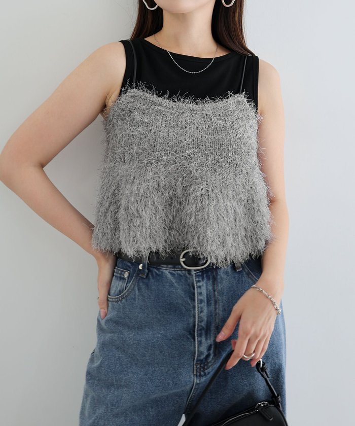 【アンドミー/andme】のフェザー ペプラム ニット ビスチェ インテリア・キッズ・メンズ・レディースファッション・服の通販 founy(ファニー) https://founy.com/ ファッション Fashion レディースファッション Fashion for Women トップス・カットソー Cut & Sew Tops ニット Knit Tops & Sweaters ビスチェ Bustiers & Corset Tops / Layered Bustier Style おすすめ Recommended / Our Picks ビスチェ Bustier, Corset Top フェザー Feather, Feather Detail ペプラム Peplum, Flared Hem ラップ Wrap, Wrap Design ロング Long, Long-Length 切替 Switching, Contrast Panel |ID: prp329100004703012 ipo3291000000033997918