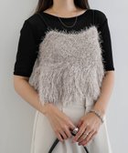 【アンドミー/andme】のフェザー ペプラム ニット ビスチェ グレージュ|ID: prp329100004703012 ipo3291000000033997927
