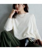 【アンタイトル/UNTITLED】の【8色展開/体型カバー】魅せる タイムレスニット オフホワイト|ID: prp329100004703559 ipo3291000000034660053