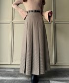 【ジュノア/JUNOAH】の千鳥チェックロングプリーツスカート 人気、トレンドファッション・服の通販 founy(ファニー) ファッション Fashion レディースファッション Fashion for Women スカート Skirts プリーツスカート / 上品フェミニンスタイル Pleated Skirts thumbnail ダークベージュ|ID: prp329100004703767 ipo3291000000033966766