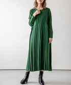 【ラジュール/Lajour】のプリーツカラーワンピース グリーン|ID: prp329100004703850 ipo3291000000033967595
