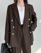 【リエディ/Re:EDIT】の袖ファスナー付き金釦ジャケット 人気、トレンドファッション・服の通販 founy(ファニー) ファッション Fashion レディースファッション Fashion for Women アウター Coat / Outerwear Collection レディースジャケット・軽アウター Jackets インナー Innerwear オケージョン Occasion Wear カットソー Cut and Sewn Top ジャケット Jacket, Outerwear ストレッチ Stretch, Stretchy Fabric スラックス Slacks, Dress Pants ダブル Double, Double-Breasted ツイル Twist, Twisted Detail デニム Denim, Jeans Material ドッキング Docking, Mixed Material 定番 Standard, Basic Item ベスト Vest, Waistcoat ミックス Mix, Mixed Style thumbnail ブラウン|ID: prp329100004703856 ipo3291000000033967654