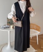 【アンドミー/andme】のきれいめ ポンチ Vネック ワンピース ブラック|ID: prp329100004703872 ipo3291000000033967811