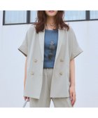 【エニー/ANY】の【洗濯機可/セットアップ可/UVケア/速乾/イージーケア】サラサラテックリネン半袖テーラードジャケット グレージュ[033]|ID: prp329100004703929 ipo3291000000033968100