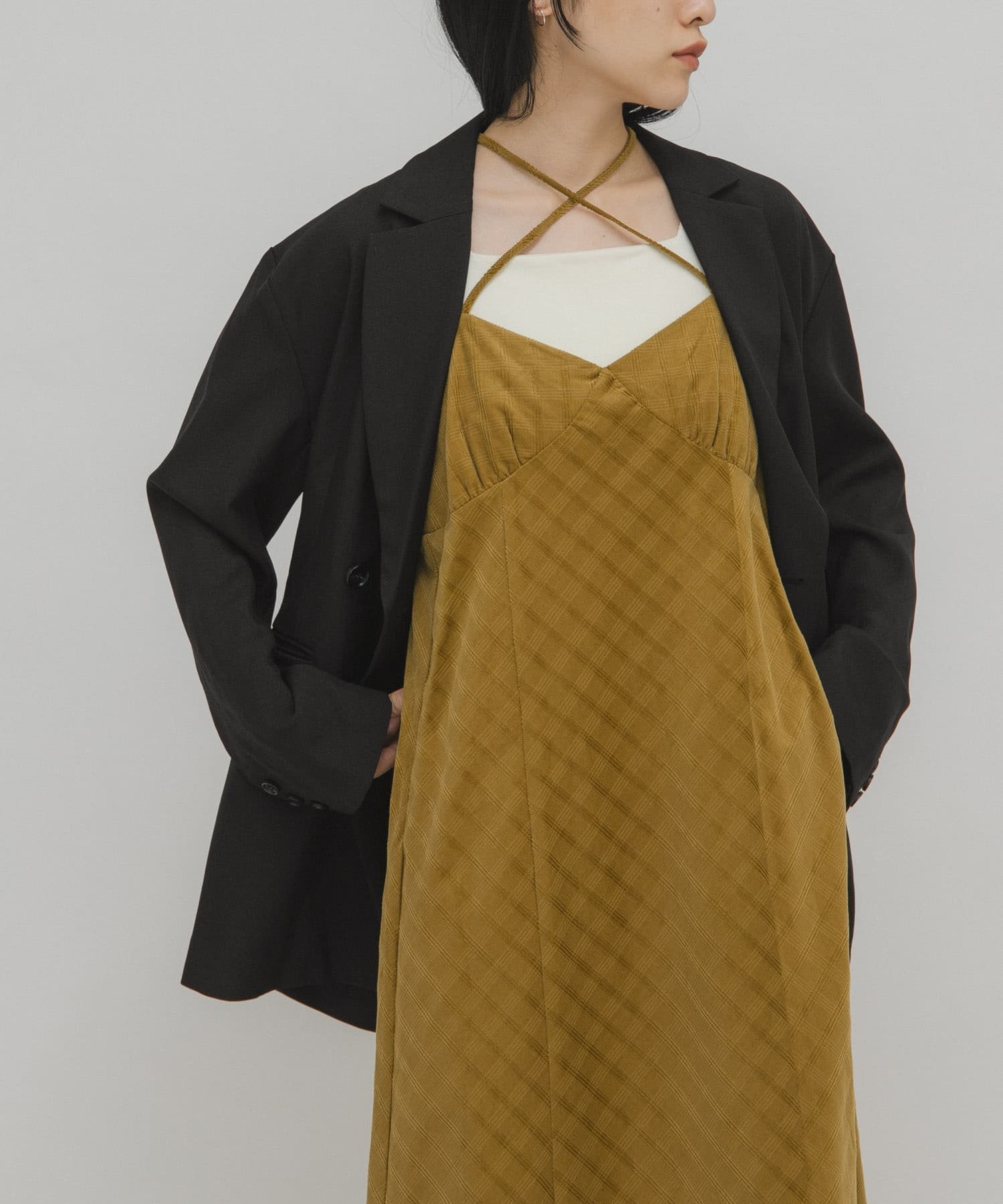 【ケービーエフ/KBF / URBAN RESEARCH】のチェックコーデュロイキャミワンピース インテリア・キッズ・メンズ・レディースファッション・服の通販 founy(ファニー) ファッション Fashion レディースファッション Fashion for Women ワンピース Dresses キャミソールワンピース Camisole Dresses 2025年 2025 2025-2026秋冬・A/W Autumn/Winter 2025–26 AW25–26 冬 Winter / This Winter インナー Innerwear コーデュロイ Corduroy, Cord Fabric ジャケット Jacket, Outerwear チェック Check, Plaid, Tartan トレンド Trend, Trending Now A/W・秋冬 Autumn/Winter イエロー系その他|ID: prp329100004703962 ipo3291000000034519916