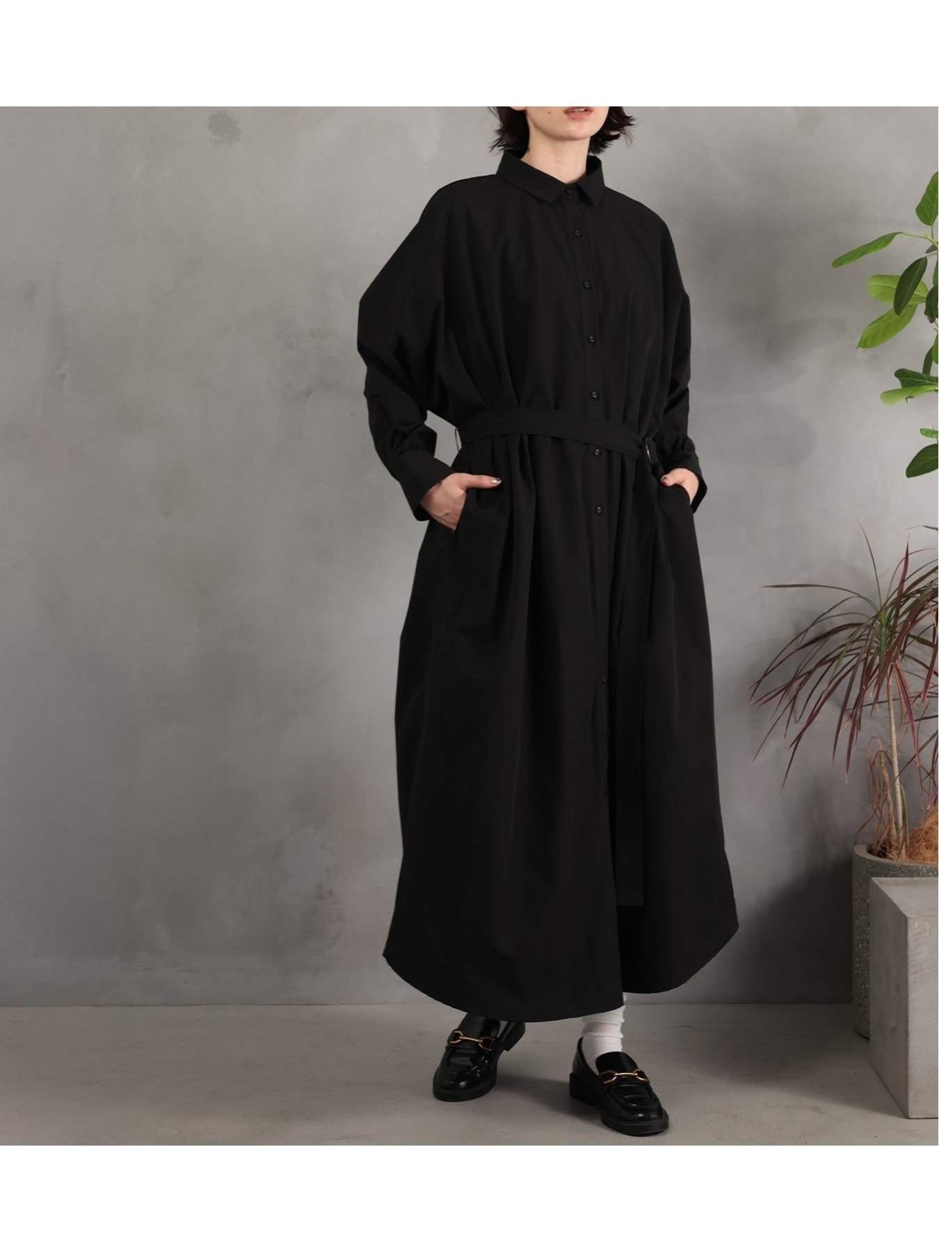 【タカキュー/TAKA-Q】のlong shirts onepiece インテリア・キッズ・メンズ・レディースファッション・服の通販 founy(ファニー) 　ファッション　Fashion　レディースファッション　Fashion for Women　トップス・カットソー　Cut & Sew Tops　シャツ・ブラウス・オフィスカジュアル　Elegant Blouses & Button-Ups　ウォッシャブル　Machine Washable　ポケット　Pocket, Pocket Detail　夏　Summer　秋　Autumn　05黒|ID: prp329100004703970 ipo3291000000033968370