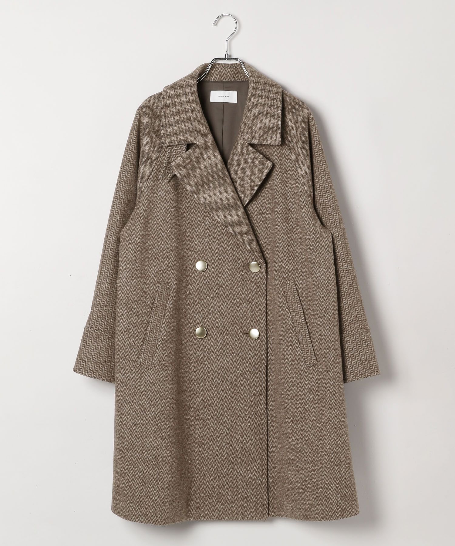 【グローバルワーク/GLOBAL WORK】の軽やかストレッチ襟2WAYコート/499666 人気、トレンドファッション・服の通販 founy(ファニー) 　ファッション　Fashion　レディースファッション　Fashion for Women　アウター　Coat / Outerwear Collection　コート・ロングコート・ピーコート　Long Coats, Peacoats & More　軽量　Lightweight, Ultra Light　ショート　Short, Short Length　スタンド　Stand Collar, Upright Stand　ストレッチ　Stretch, Stretchy Fabric　デニム　Denim, Jeans Material　トレンド　Trend, Trending Now　人気　Popular, Best Seller　バランス　Balance, Style Balance　プリーツ　Pleats, Pleated　防寒　Cold Protection, Winter-Ready　マフラー　Scarf, Muffler　ミドル　Middle Length, Mid Height　ロング　Long, Long-Length　おすすめ　Recommended / Our Picks　エレガント 上品　Elegant　 other-1|ID: prp329100004703991 ipo3291000000034030266