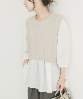 【アイテムズアーバンリサーチ/ITEMS URBAN RESEARCH】のニットドッキングチュニック 人気、トレンドファッション・服の通販 founy(ファニー) ファッション Fashion レディースファッション Fashion for Women トップス・カットソー Cut & Sew Tops ニット Knit Tops & Sweaters 2025年 2025 2025春夏・S/S Spring/Summer 2025 SS25 シンプル Simple, Minimal チュニック Tunic, Long Top ドッキング Docking, Mixed Material フレア Flare, Flared ベスト Vest, Waistcoat ボトム Bottoms, Lower Wear エレガント 上品 Elegant 夏 Summer S/S・春夏 SS, Spring/Summer, Warm Season |ID:prp329100004704011