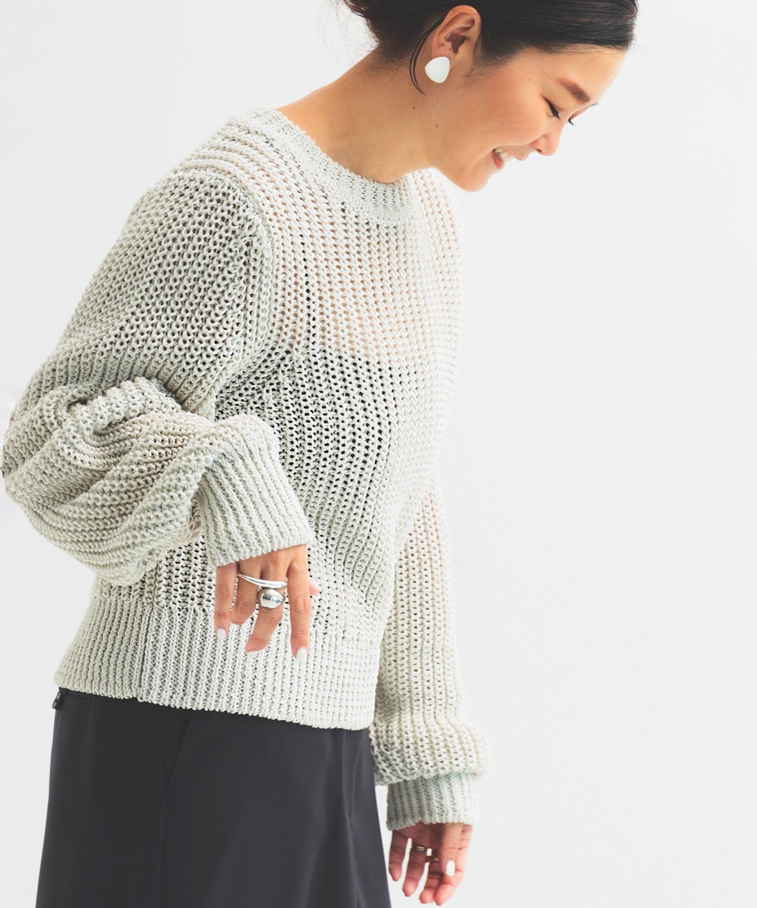 【デミルクス ビームス/Demi-Luxe BEAMS】の畦編み ニット プルオーバー.M 25AW インテリア・キッズ・メンズ・レディースファッション・服の通販 founy(ファニー) 　ファッション　Fashion　レディースファッション　Fashion for Women　トップス・カットソー　Cut & Sew Tops　ニット　Knit Tops & Sweaters　カジュアルプルオーバー・ニットトップス　Pullovers & Knit Tops / Casual Pullovers　畦編みニット・テクスチャードトップス　Ribbed Knit Sweaters / Textured Knit Tops　2025年　2025　2025-2026秋冬・A/W　Autumn/Winter 2025–26 AW25–26　おすすめ　Recommended / Our Picks　コーティング　Coating, Coated Finish　シンプル　Simple, Minimal　タイトスカート　Pencil Skirt, Tight Skirt　ベーシック　Basic, Essential　モダン　Modern, Contemporary　ワイド　Wide, Wide Fit　畦　Ribbed Knit　MIST_GREY|ID: prp329100004704132 ipo3291000000033970033