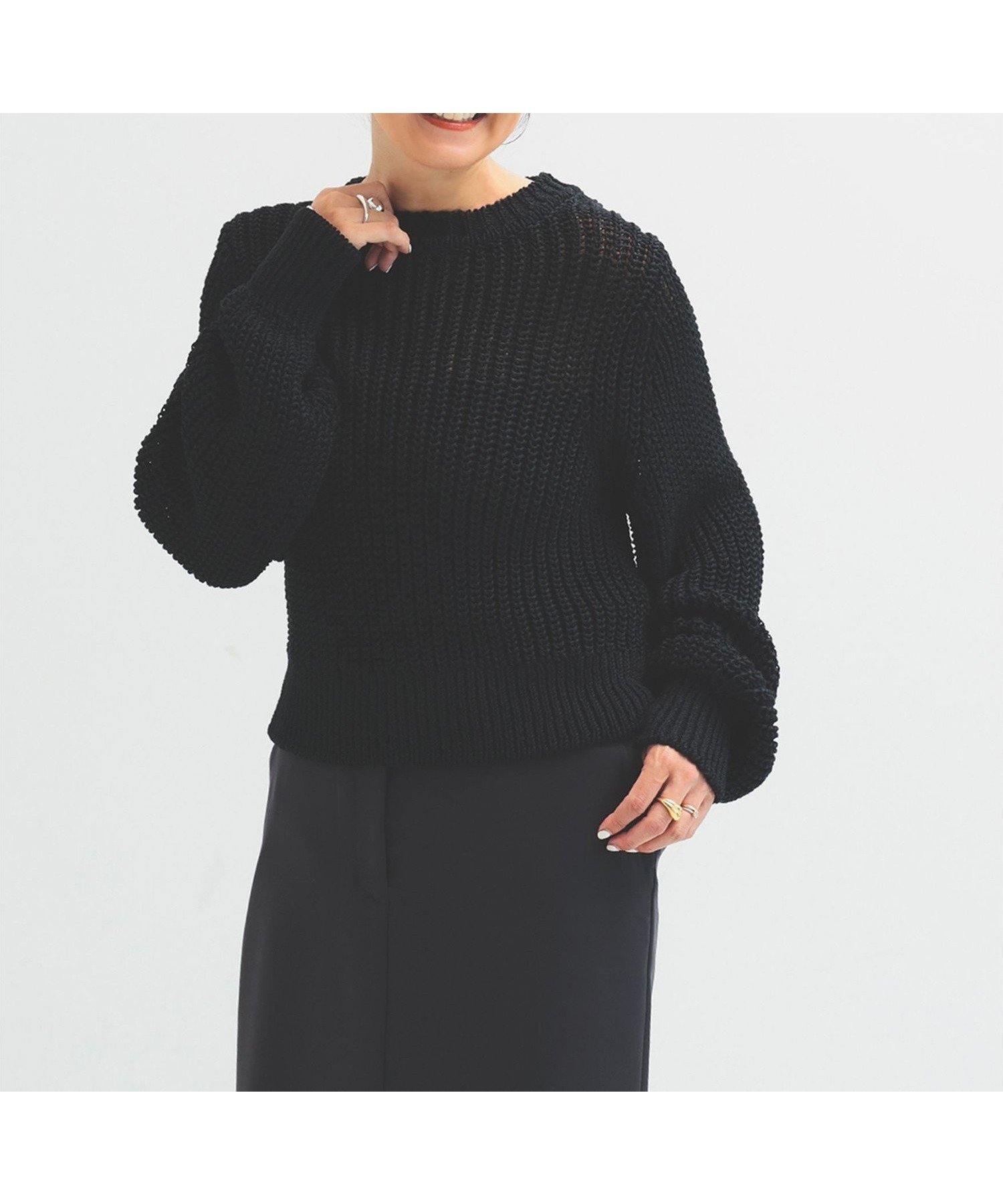 【デミルクス ビームス/Demi-Luxe BEAMS】の畦編み ニット プルオーバー.M 25AW インテリア・キッズ・メンズ・レディースファッション・服の通販 founy(ファニー) 　ファッション　Fashion　レディースファッション　Fashion for Women　トップス・カットソー　Cut & Sew Tops　ニット　Knit Tops & Sweaters　カジュアルプルオーバー・ニットトップス　Pullovers & Knit Tops / Casual Pullovers　畦編みニット・テクスチャードトップス　Ribbed Knit Sweaters / Textured Knit Tops　2025年　2025　2025-2026秋冬・A/W　Autumn/Winter 2025–26 AW25–26　おすすめ　Recommended / Our Picks　コーティング　Coating, Coated Finish　シンプル　Simple, Minimal　タイトスカート　Pencil Skirt, Tight Skirt　ベーシック　Basic, Essential　モダン　Modern, Contemporary　ワイド　Wide, Wide Fit　畦　Ribbed Knit　BLACK|ID: prp329100004704132 ipo3291000000033970034